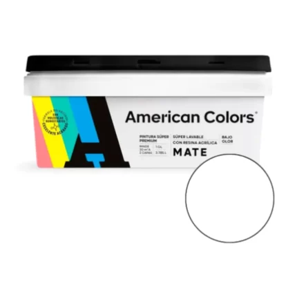 Pintura Latex American Colors Mate Blanco x Gln